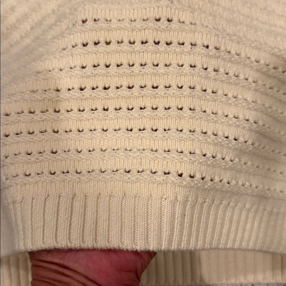 URBAN REVIVO WOMENS XS BLOUSE EMBROIDERY CREAM COLOR - Picture 5 of 8